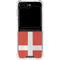 Denmark Flag Distressed Galaxy Z Flip6 Clear Case